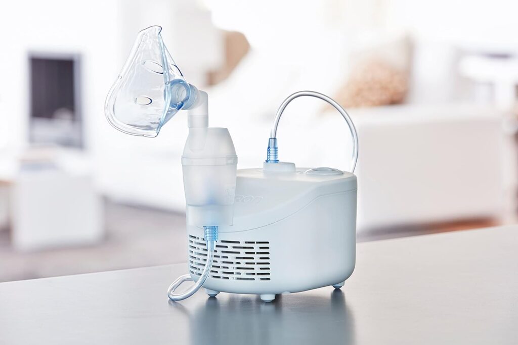 Nebulizador Omron X101 easy healthcare producto tamaño.Nebulizadorpro.com