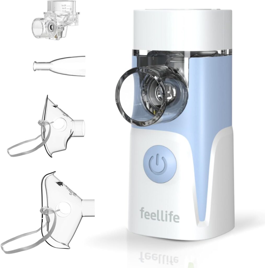FEELLIFE Nebulizador Portatil Maquina De Aerosoles Inhalador azul nebulizadorpro.com