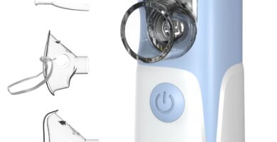 FEELLIFE Nebulizador Portatil Maquina De Aerosoles Inhalador azul nebulizadorpro.com