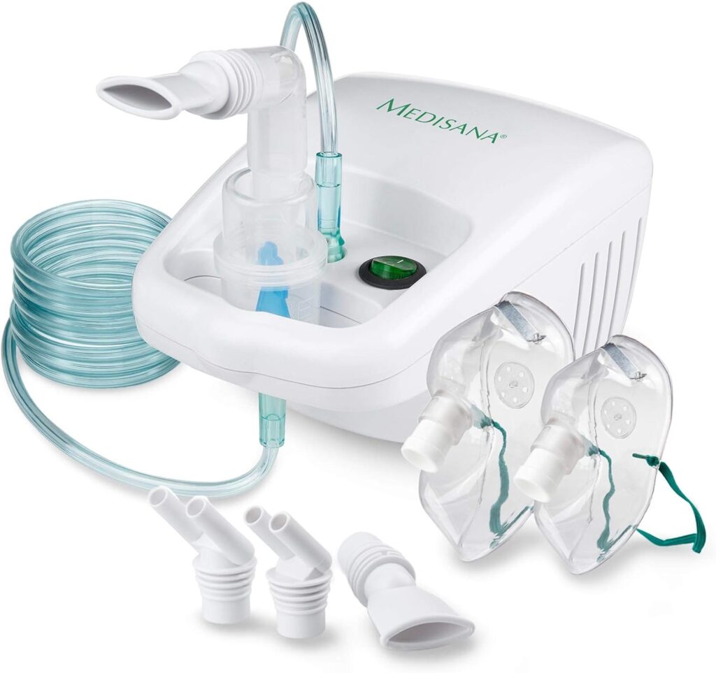 Medisana IN 500 Inhalador, nebulizador compresor con boquilla y mascarilla nebulizadorpro.com